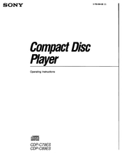 Sony CDP-C79ES Operating Instructions Manual