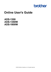 Brother ADS-1350W Online User's Manual