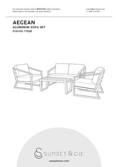 SUNSET & CIE AEGEAN 014-HG-17028 Assembly Instructions Manual