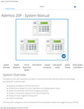 ADEMCO Vista 20P System Manual