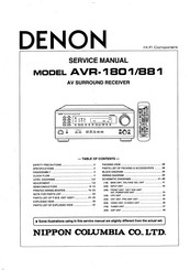 Denon AVR-1801 Service Manual