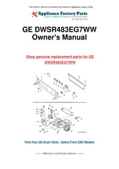 GE DWSR483EG7WW Owner's Manual