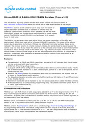 Micron Radio Control MR001d Instruction Manual