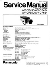 Panasonic WV-CP454 Service Manual