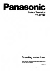 Panasonic TC-29V1Z Operating Instructions Manual