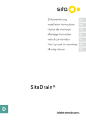 Sita SitaDrain Installation Instructions Manual
