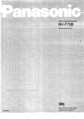 Panasonic NV-F75B Operating Instructions Manual