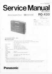 Panasonic RQ-X20 Service Manual