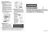 Siemens RapidSBx S3VA54SBX Installation Instructions