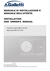 Galletti MLI 16kW Installation And Owner's Manual