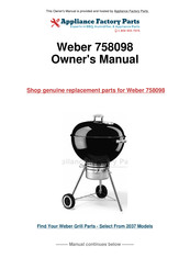 Weber 758098 Owner's Manual
