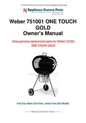 Weber ONE TOUCH GOLD 751001 Owner's Manual