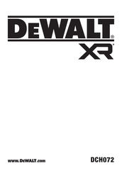 DeWalt XR DCH072N Original Instructions Manual