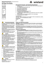 Wieland SNO 4062K-C Translation Of The Original Instructions