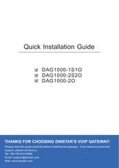 Dinstar DAG1000-1S1O Quick Installation Manual