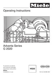 Miele G2020BL Operating Instructions Manual