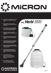 Micron Sprayers Herbi DUO Instruction Manual