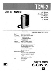 Sony TCM-2 Service Manual