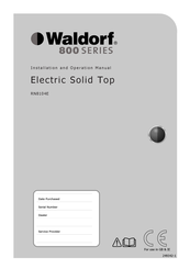 Waldorf RN8104E-CB Installation And Operation Manual