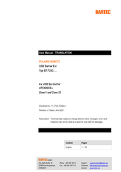 Bartec POLARIS REMOTE B7-72VZ Series User Manual