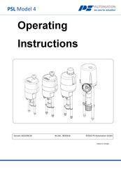 PS Automation PSL320 Operating Instructions Manual