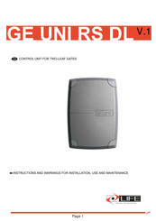 Life GE UNI RS DL Instructions And Warnings For Installation, Use And Maintenance