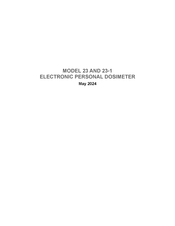 Ludlum Measurements 23-1 Technical Manual