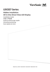 ViewSonic LDC027-180 Installation Manual