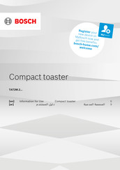 Bosch TAT2M 2 Series Information For Use