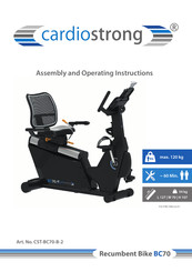 FITSHOP cardiostrong BC70 Assembly And Operating Instructions Manual