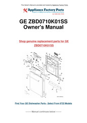 GE Monogram ZBD0710K01SS Owner's Manual