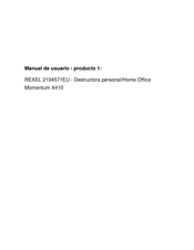 Rexel Optimum AutoFeed+ 225X Instruction Manual
