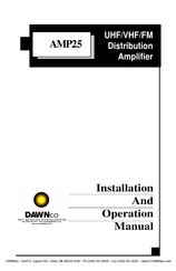 Dawnco AMP25 Installation And Operation Manual