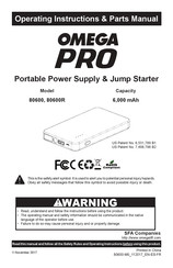 Omega Pro 80600R Operating Instructions & Parts Manual