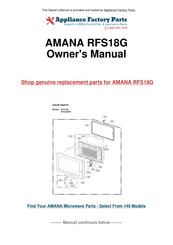 Amana RFS18G Service Manual