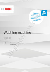 Bosch WAU28S42ES User Manual And Assembly Instructions