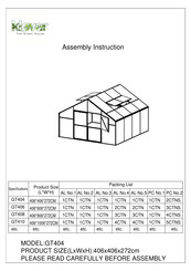 klover GT404 Assembly Instruction Manual