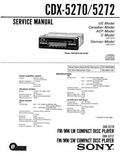 Sony CDX-9212 Service Manual