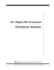 Wheatstone Corporation M-1 Technical Manual