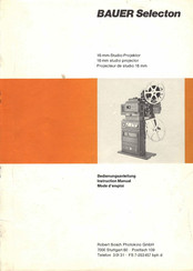 Bosch Bauer Selecton Instruction Manual