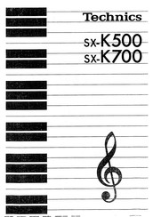 Technics SX-K500 Manual