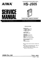 Aiwa HS-J505 Service Manual