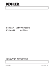 Kohler Sonata K-1563-H Installation Instructions Manual
