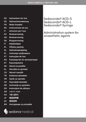 Sedanamedical Sedaconda Syringe Instructions For Use Manual