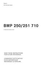 Gaggenau BMP 250 711 Instructions Manual