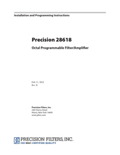 Precision 28618 Installation And Programming Instructions