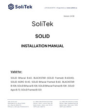 SoliTek SOLID Bifacial Framed B.108 Installation Manual