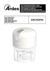 ARDES ARCHOP02 Instructions For Use Manual