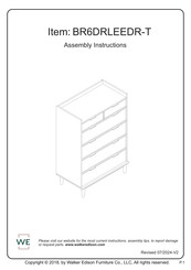Walker Edison Lee LEEBDBL Assembly Instructions Manual