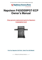 Napoleon F425DSBPGT-ECP Owner's Manual